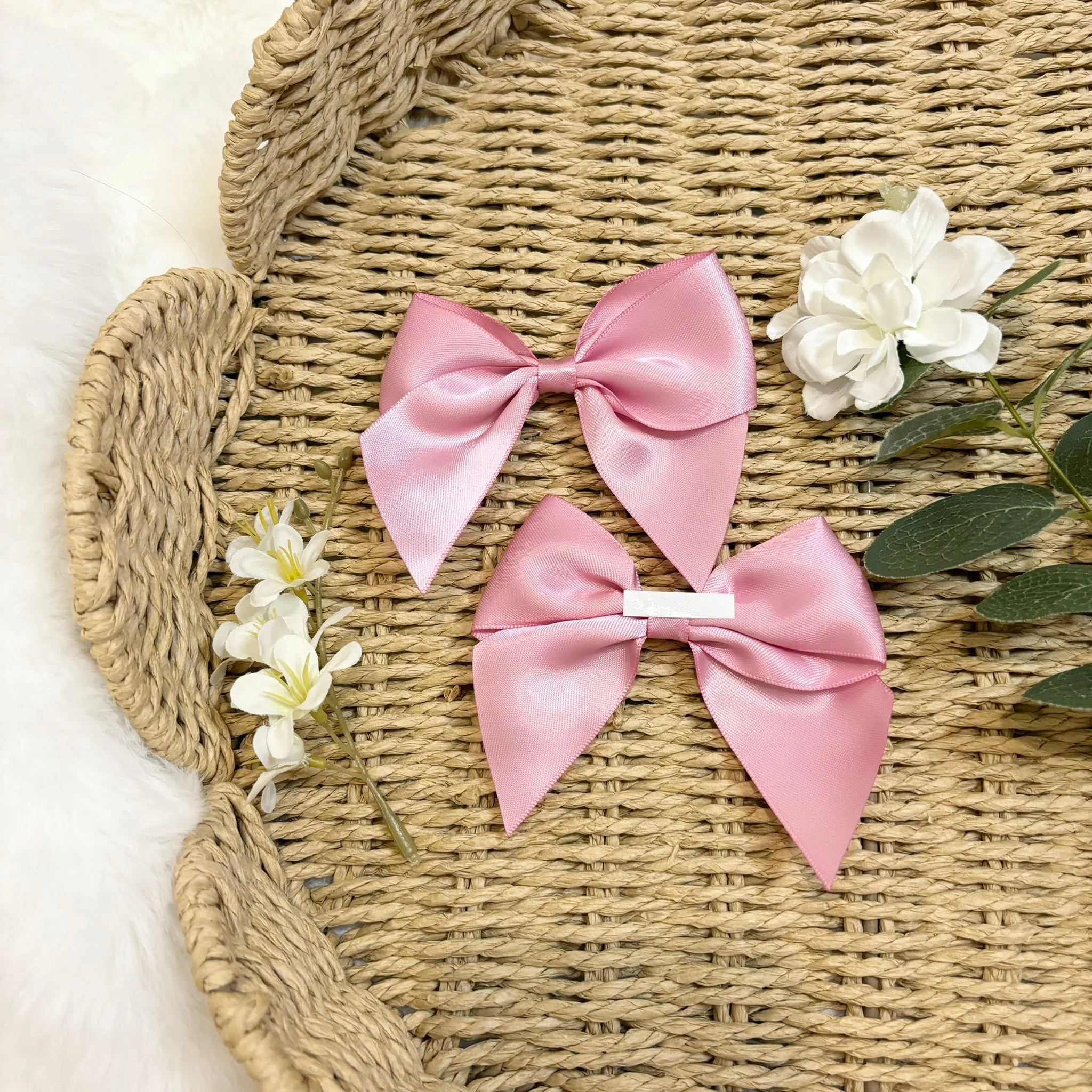 ITALIAN BOWS - PACK OF 6 - 10CM - ANTIQUE PINK - Image 2