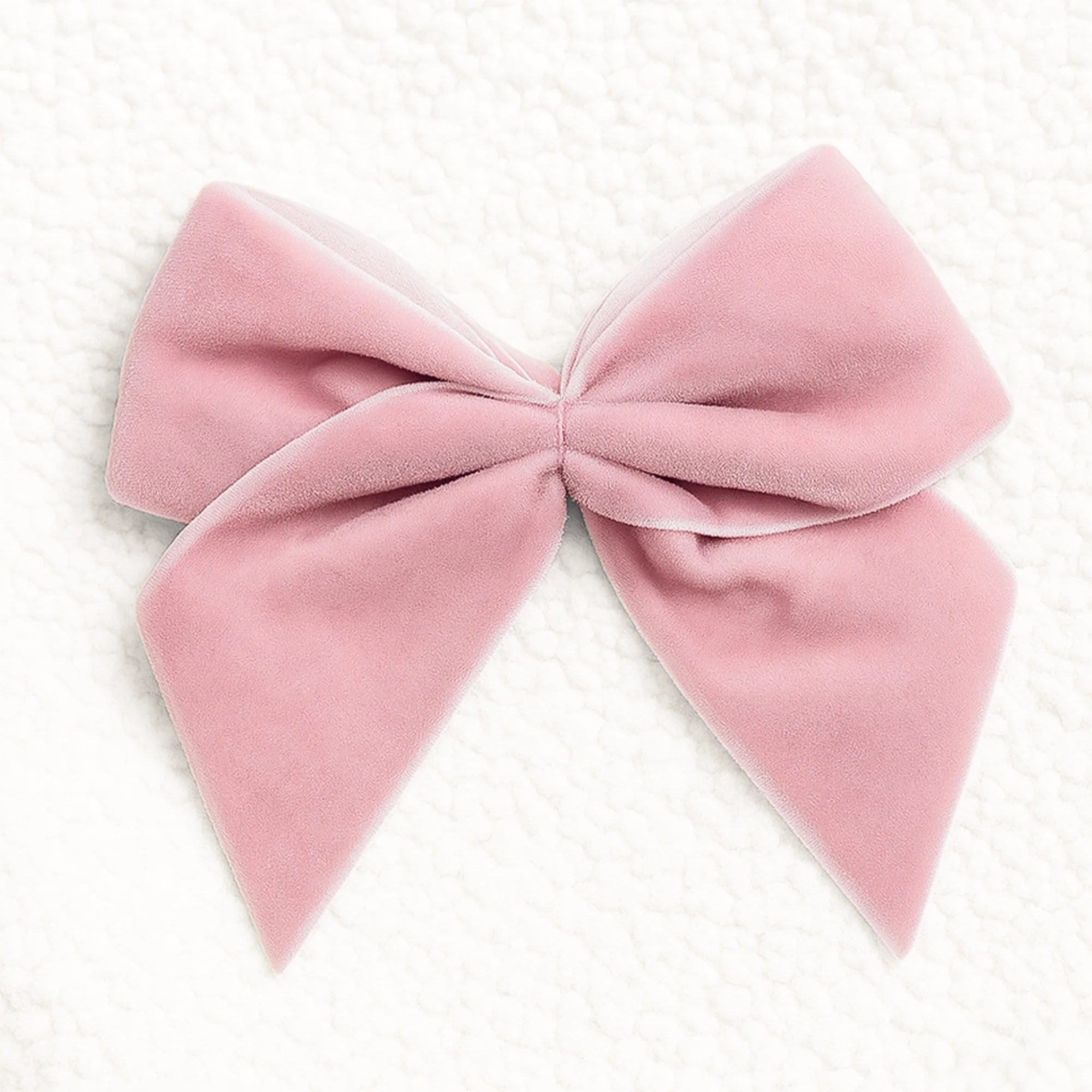 ITALIAN BOWS - PACK OF 6 - 10CM - PINK - VELVET