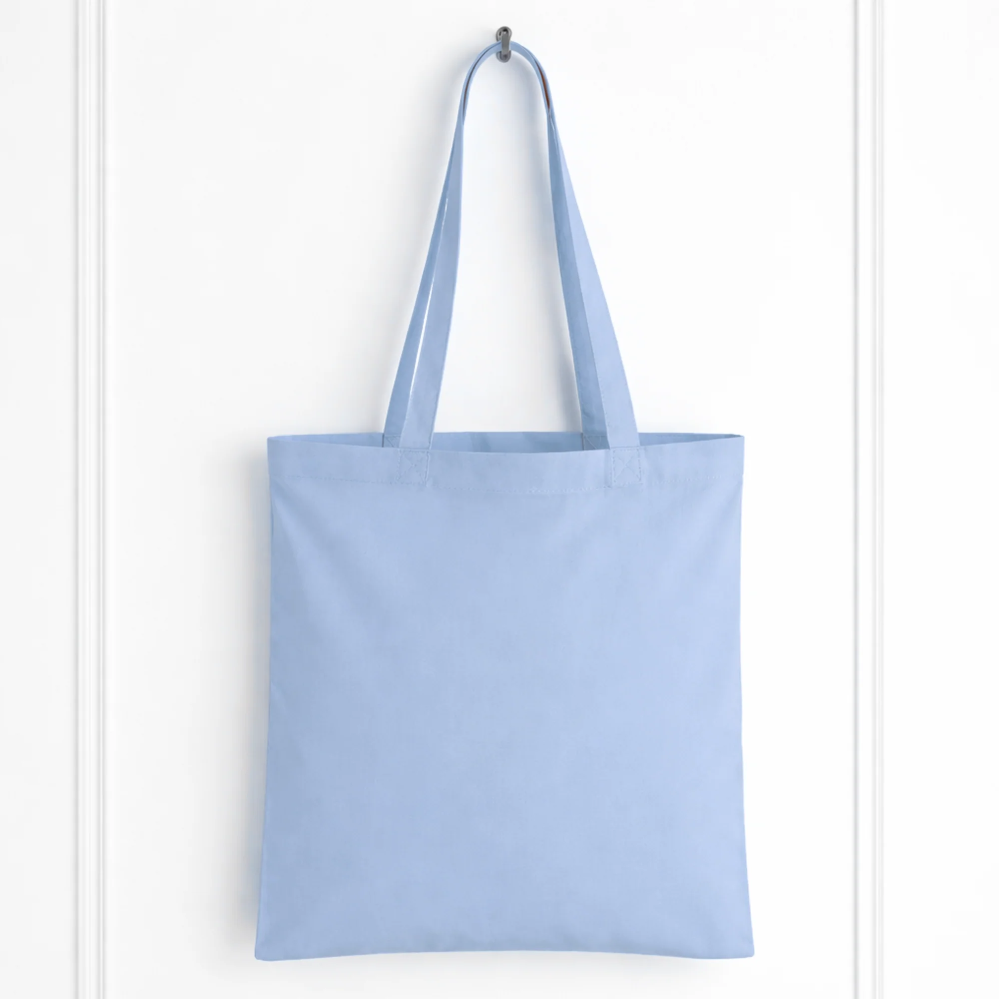 LONG HANDLE TOTE BAG - BLUE