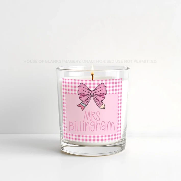 SOLVENT STICKER - CANDLE - PENCIL BOW