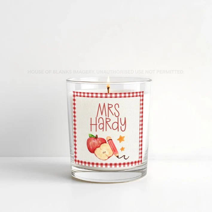 SOLVENT STICKER - CANDLE - WATERCOLOUR APPLE