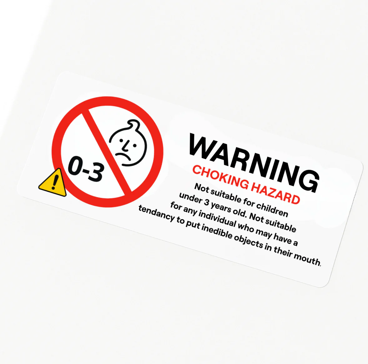 SOLVENT STICKER - CHOKING HAZARD - SET OF 14
