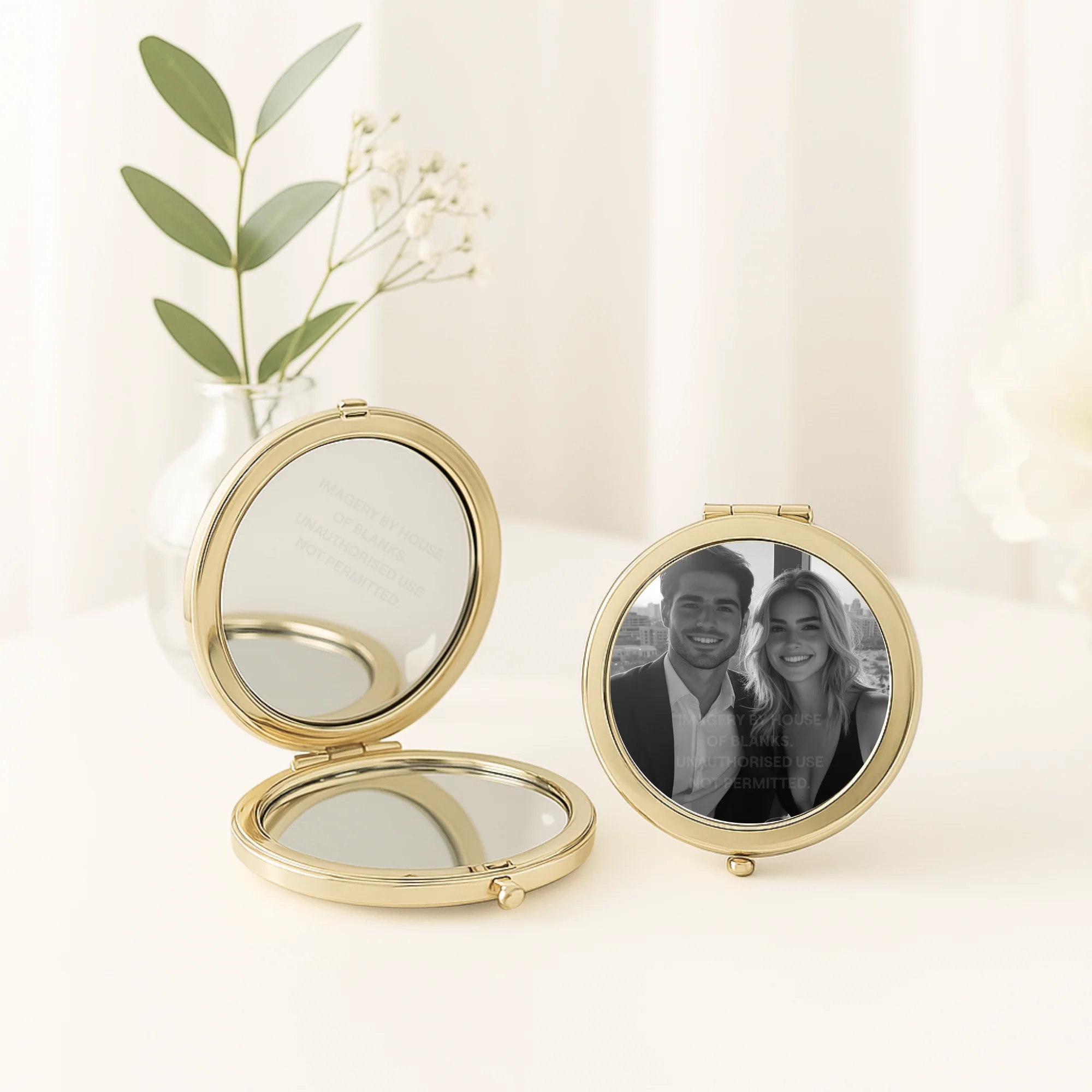 SUBLIMATION - ROUND MIRROR - GOLD
