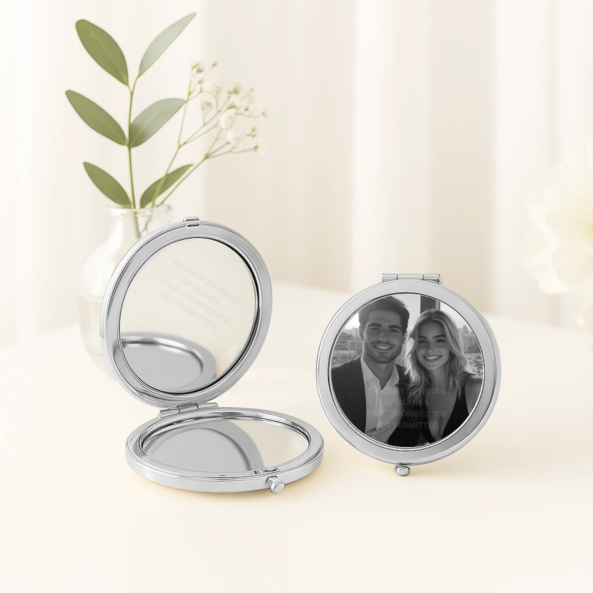 SUBLIMATION - ROUND MIRROR - SILVER