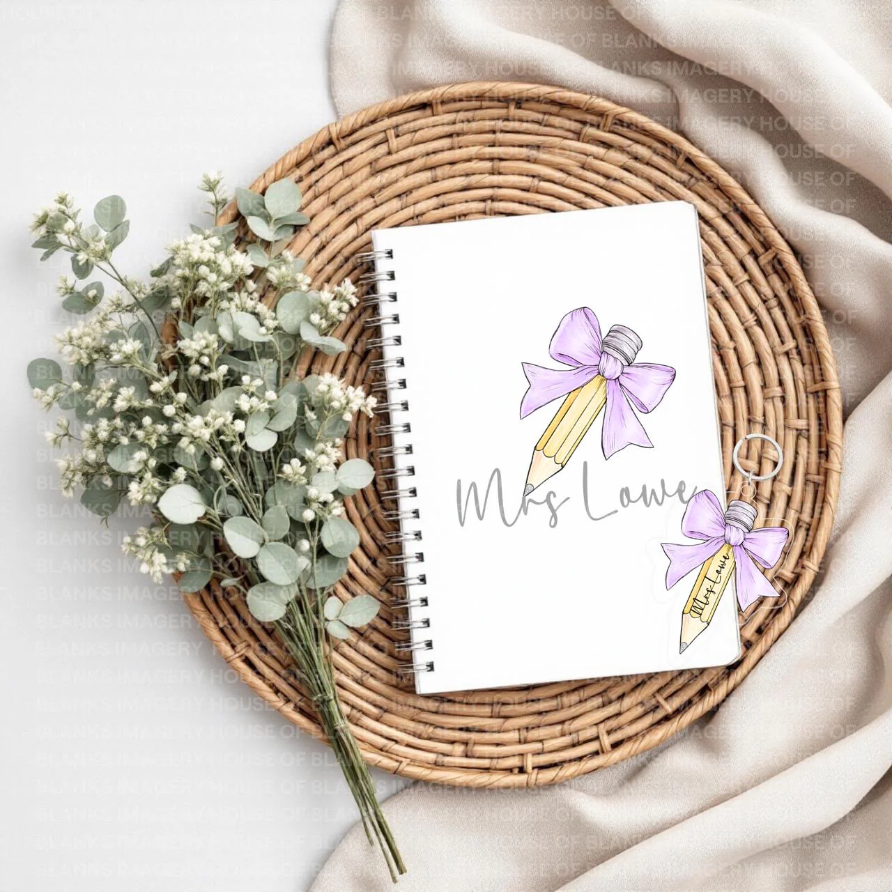 UV DTF DECAL - BOW PENCIL - PASTEL LILAC