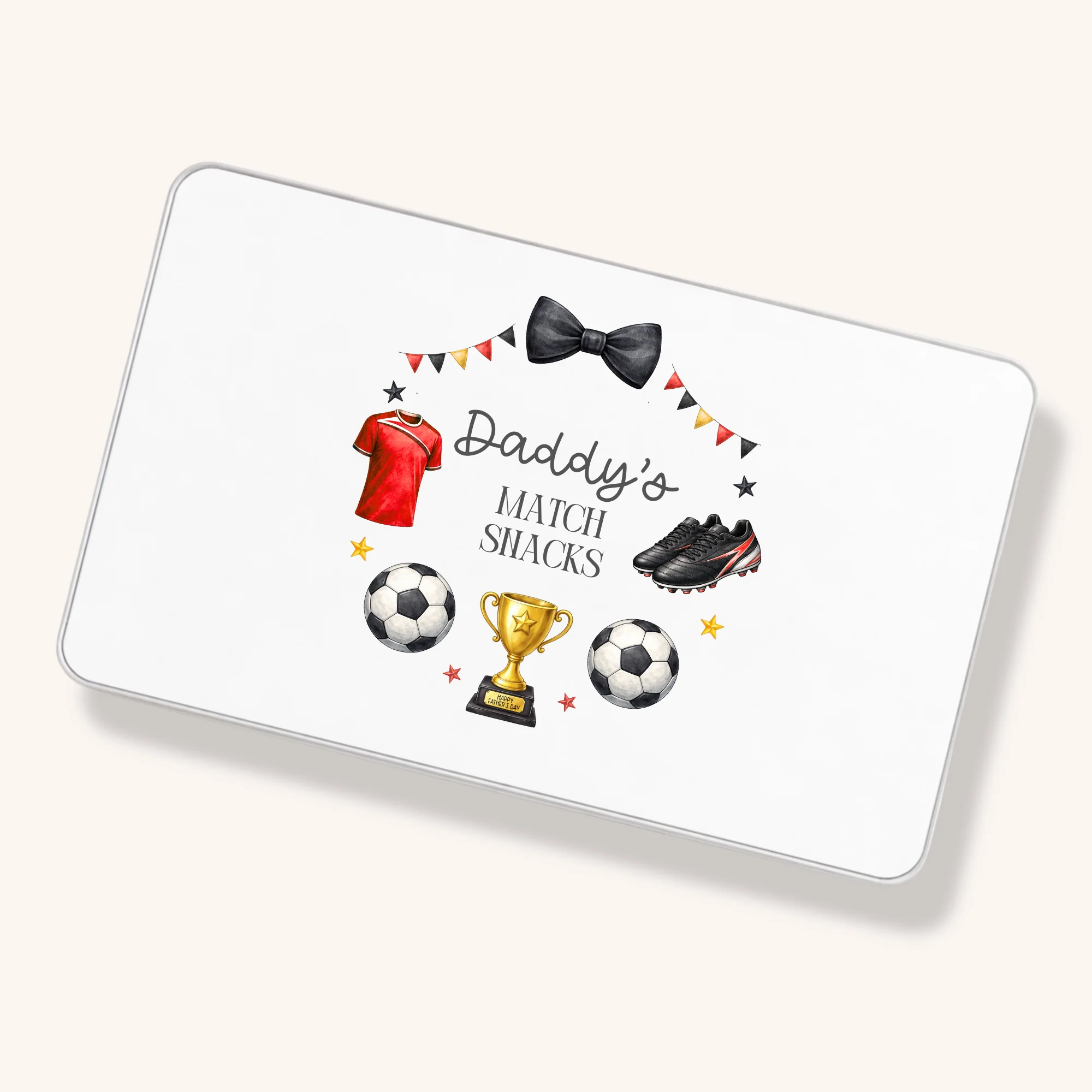 UV-DTF DECAL - FATHER'S DAY - WREATH - FOOTBALL (RED)