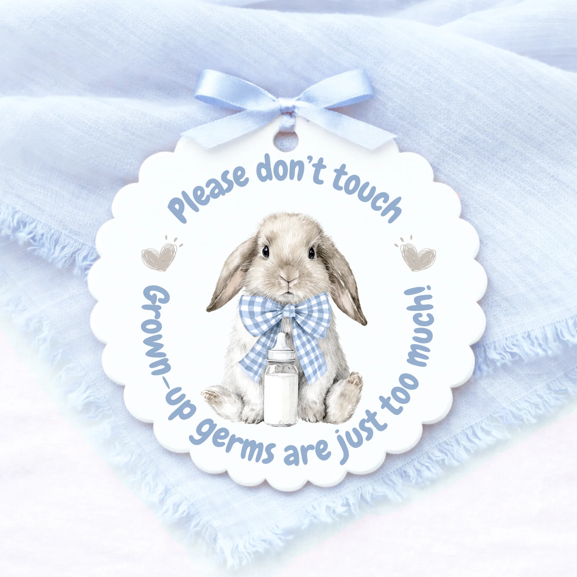 UV-DTF DECAL - GROWN UP GERMS BUNNY - BLUE