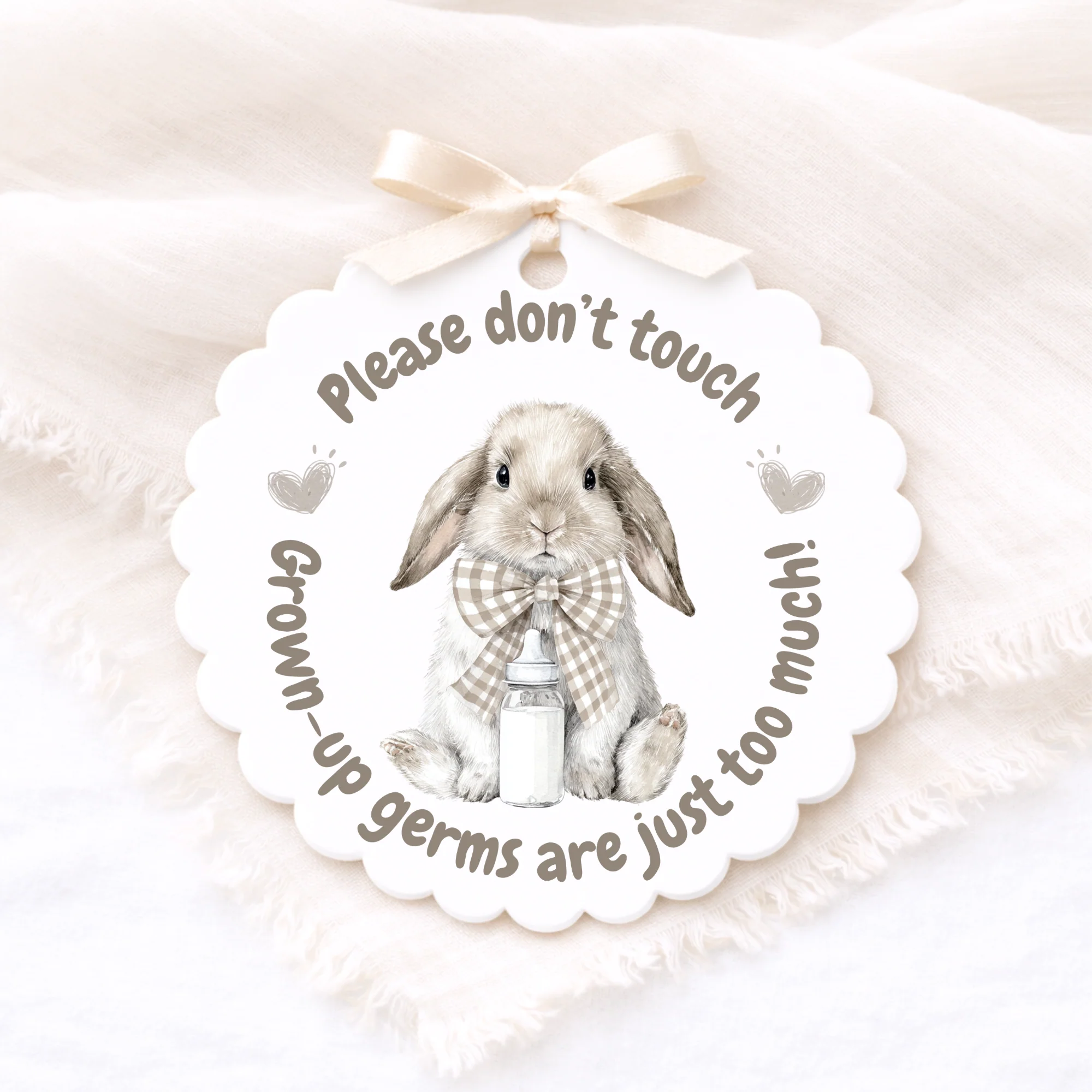 UV-DTF DECAL - GROWN UP GERMS BUNNY - NEUTRAL