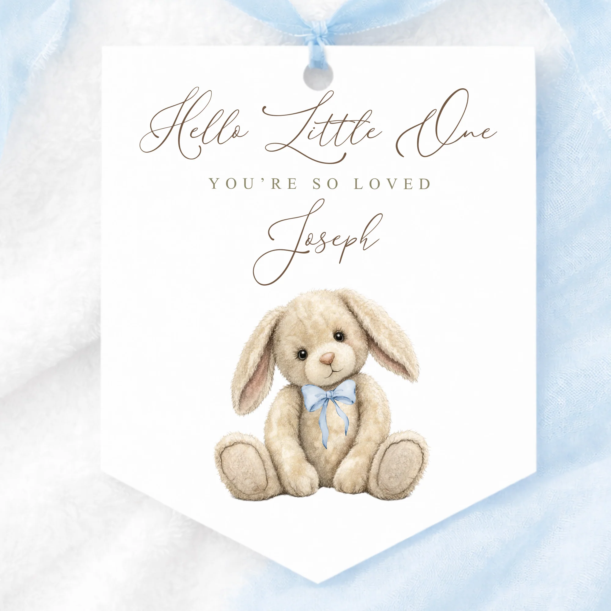 UV-DTF DECAL - LITTLE BUNNY - BLUE