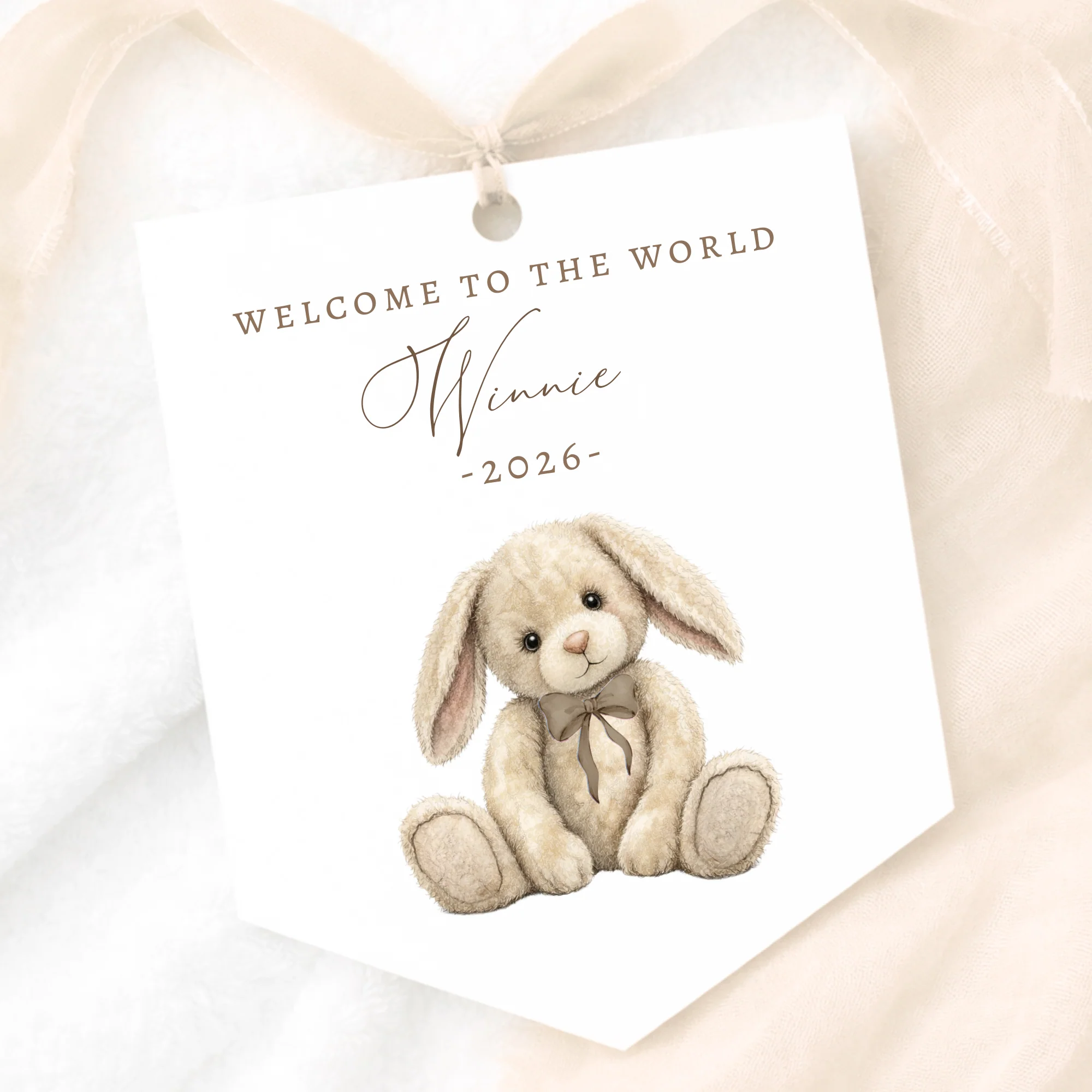 UV-DTF DECAL - LITTLE BUNNY - NEUTRAL