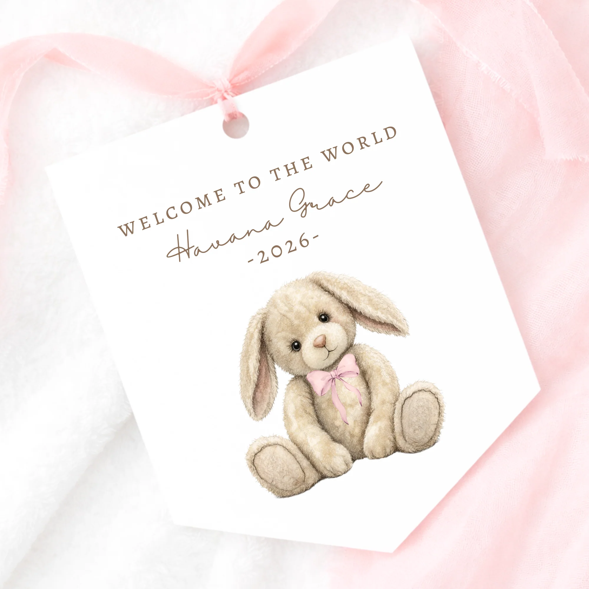 UV-DTF DECAL - LITTLE BUNNY - PINK