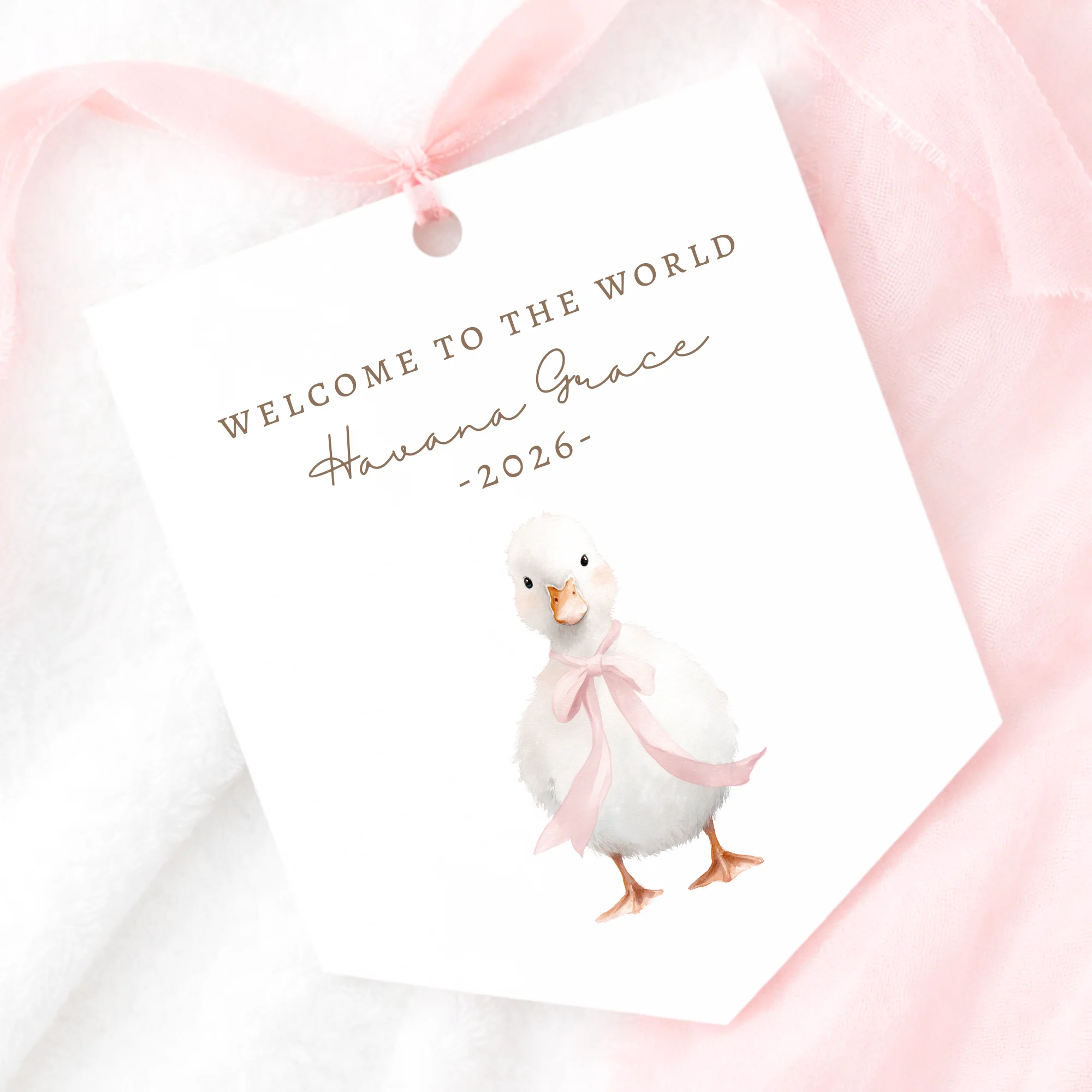 UV-DTF DECAL - LITTLE DUCKLING - PINK