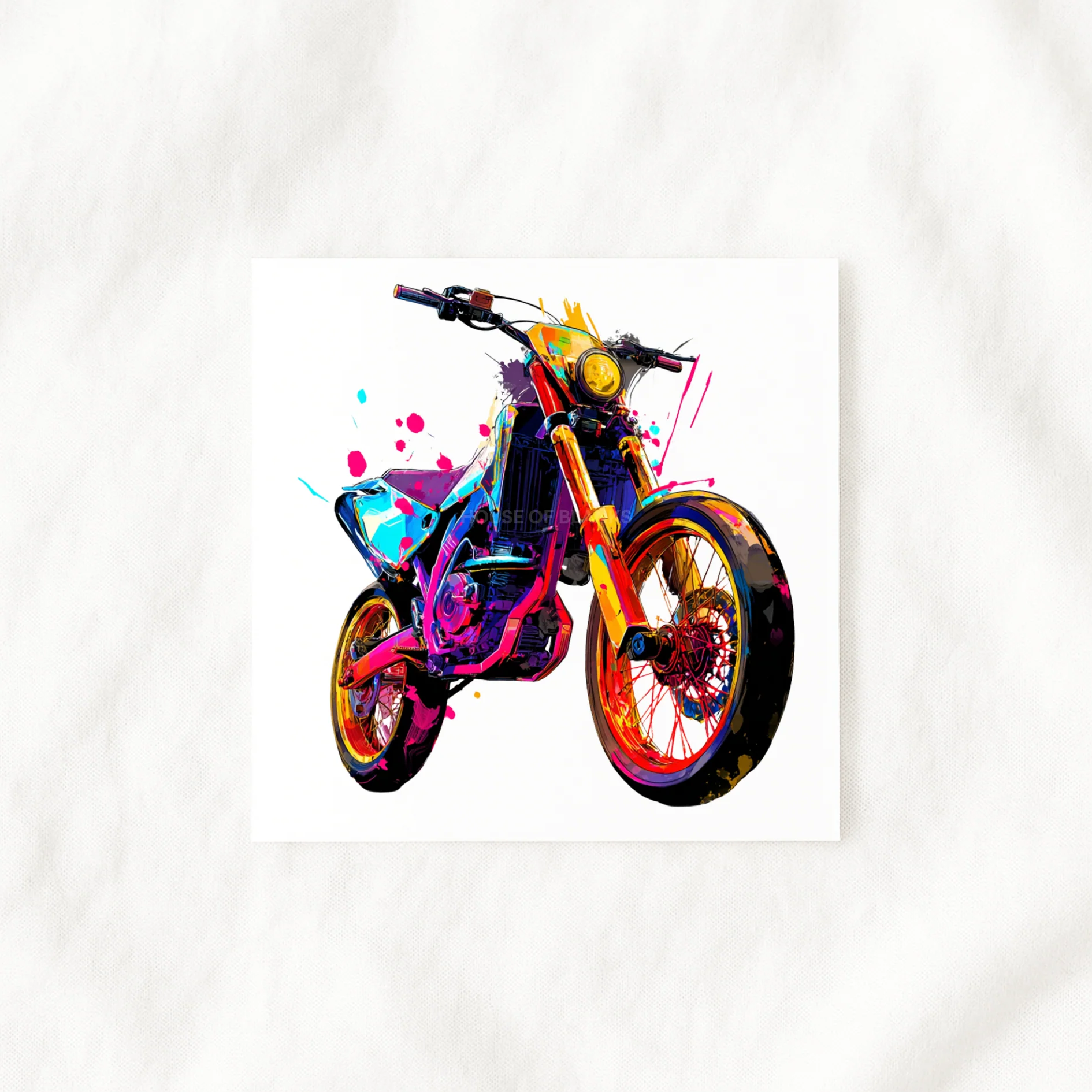 UV-DTF DECAL - NEON COLLECTION - DIRT BIKE