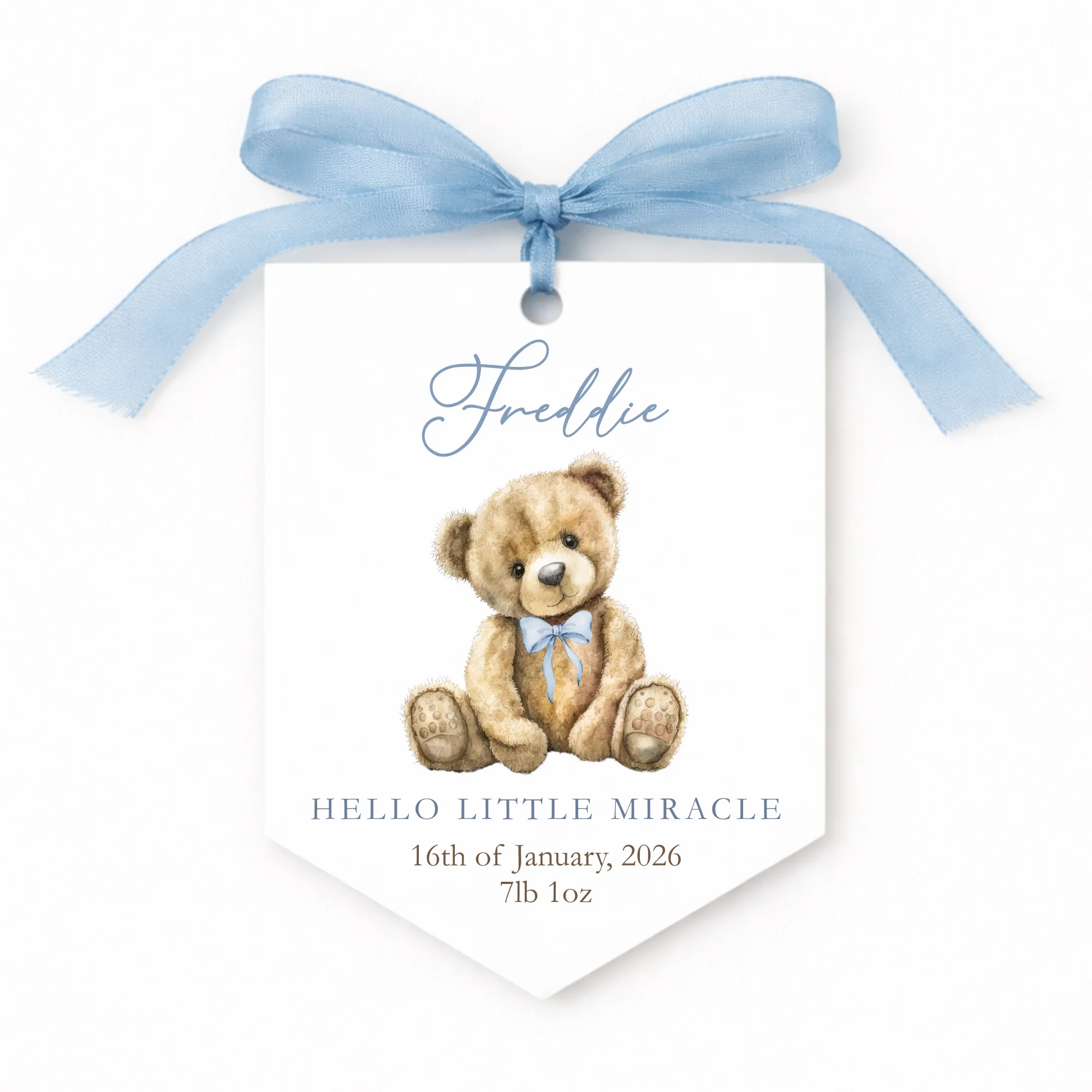 UV-DTF DECAL - SIGNATURE TEDDY - BLUE