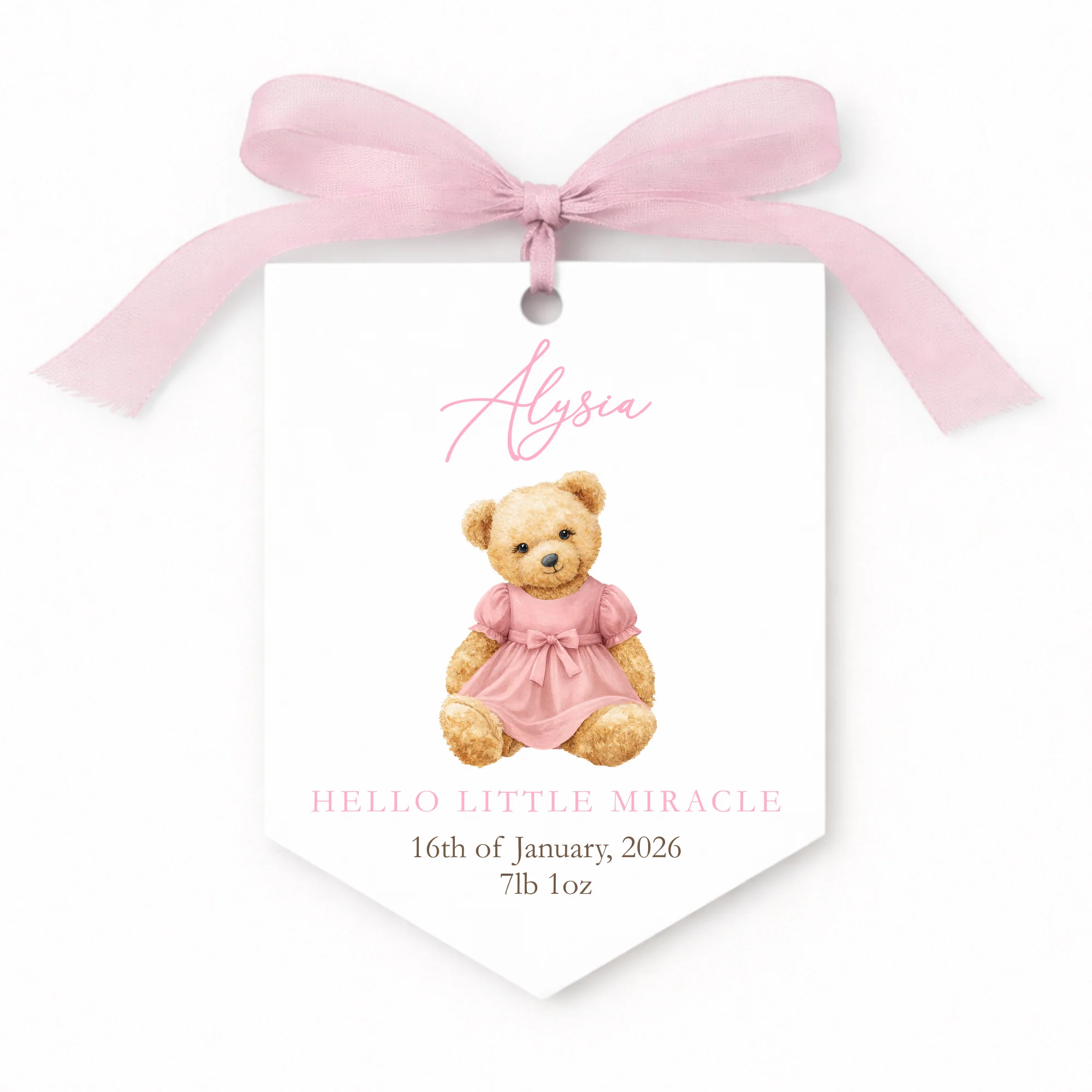 UV-DTF DECAL - THE HERITAGE BEAR - PINK