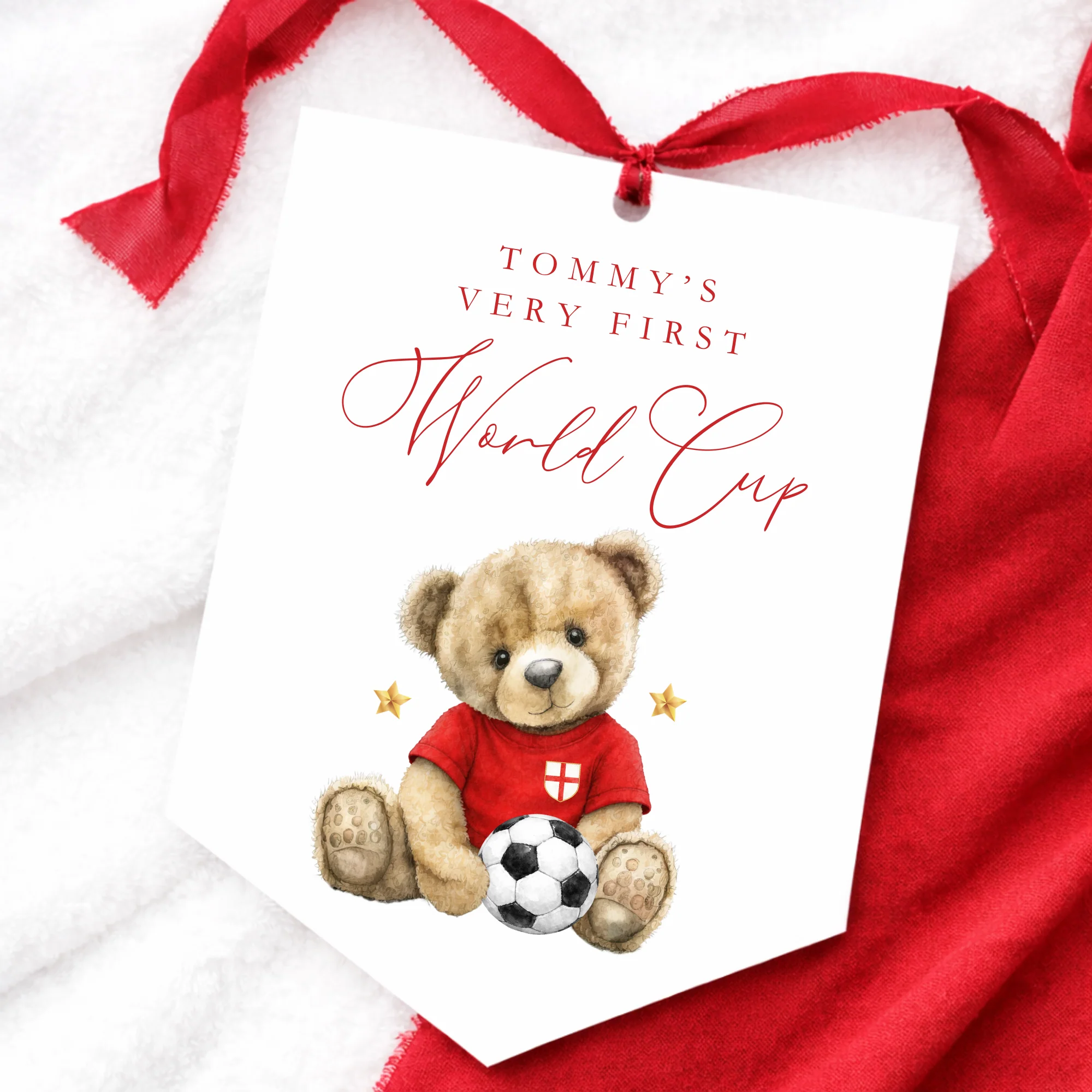 UV-DTF DECAL - WORLD CUP 2026 - SIGNATURE BEAR - ENGLAND - WITHOUT BOWS
